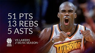 Antawn Jamison 51 pts 13 rebs 5 asts vs Lakers 0001 season [upl. by Anivlac]