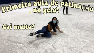 APRENDENDO A PATINAR NO GELO  MINHA PRIMEIRA AULA ARENA ICE BRASIL 1 [upl. by Ezekiel]