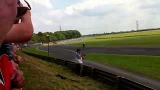 Classic Bike Parade  TT legend John McGuinness on Hailwood replica Honda 6 at Castle Combe in 2014 [upl. by Langill]