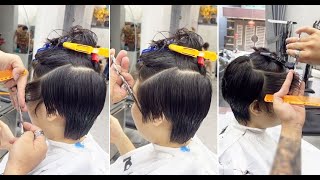 Easy SHORT LAYERED Haircut Tutorial Women  Perfect Textured amp Short Pixie Cuts [upl. by Catlaina]