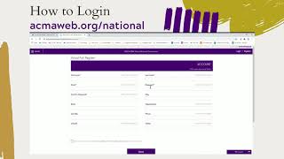 ACMA Virtual National Attendee Registration [upl. by Gruber]