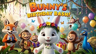 The birthday party of cute bunny in the jungle rabbit [upl. by Tamera]