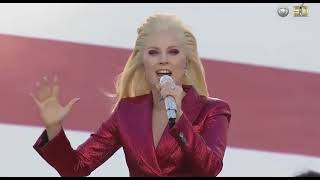 Lady Gaga  National Anthem  Super Bowl [upl. by Pennington130]