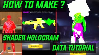 How To Make Data Hologram Location Free Fire Data Hologram Location Tutorial Antiban Shader texture [upl. by Rugg681]