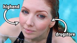 Testing WATERPROOF Drugstore amp Highend Makeup  Full Face Tutorial [upl. by Ettenrahs]