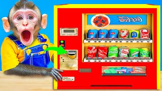 Monkey Challenge with Yummy Candy Dispenser Vending Machine  Tipi Monkey [upl. by Anigue]