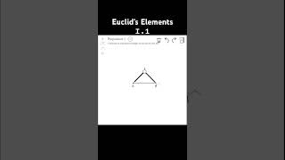 Euclids Elements Book 1 Proposition 1 codingmath ancientgreece shorts [upl. by Lebar]