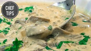 Hungarian Mushroom Soup Recipe  Chef Tips [upl. by Ennaillij]