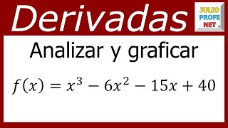 APLICACIÓN DE LA DERIVADA AL TRAZADO DE CURVAS  Ejercicio 2 [upl. by Blondelle]