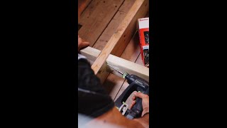 How to raise a floor with joists using fischer PowerFast II woodscrews 👀 [upl. by Arrakat]