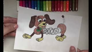 How to draw slinky  Toy Story [upl. by Jamieson]