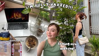 living in KL 🍄fully vaxxed unboxing parcels trying new makeup [upl. by Carlile789]