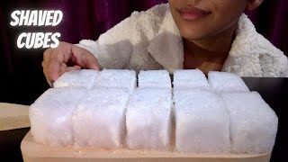 POWDERY ICE BLOCKS ASMR ICE EATING [upl. by Doownyl]