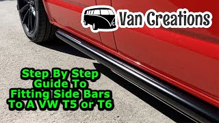 VW Transporter T5 amp T6 Side Bar Installation  Step by Step Guide to fitting [upl. by Allister663]