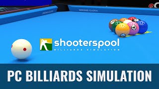 Shooterspool Billiards Simulation  Official Trailer 2021 [upl. by Lexine478]