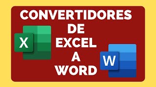 COMO CONVERTIR UN ARCHIVO EXCEL A WORD [upl. by Jamima476]