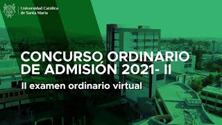 Inscripciones II Examen Ordinario Virtual  UCSM [upl. by Notsew]