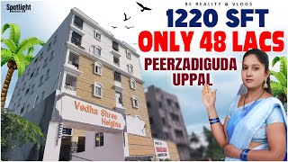 Very Low Budget Apts Flats 1220 Sft Only 48 Lacs Uppal Peerzadiguda 100 ft Rd I Be Reality amp Vlogs [upl. by Freemon]