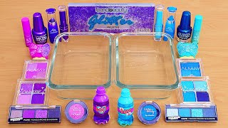 Purple vs Teal  Mixing Makeup Eyeshadow Into Slime ASMR [upl. by Rozalie366]