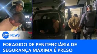 Fugitivo de penitenciária de segurança máxima é preso em São Paulo  SBTNewsnaTV 020424 [upl. by Ahsaekal736]