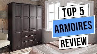 Top 5 Best Armoires in 2023  Best Armoires with Drawers Buying Guide [upl. by Jemina]