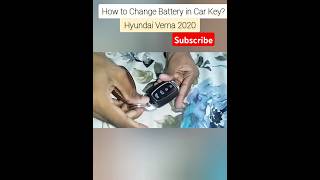 Car Key Battery replacement  Hyundai Verna car Key Battery change  Remote Key cell change steps [upl. by Heriberto]