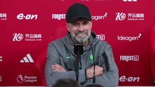 LIVERPOOL  Postmatch press conference Jurgen Klopp Nottingham Forest 01 Liverpool [upl. by Nus]