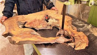 Process Woodworking Waste Wood to Furniture  255 Slab To 6800 Table  Woodworking Craftsman [upl. by Humberto]