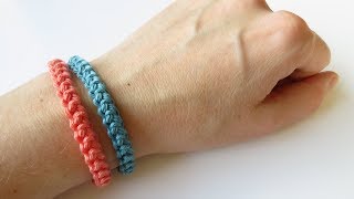 Crochet Cord Bracelet  How To [upl. by Alegnat]