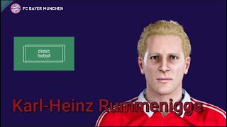 Karl Heinz Rummenigge  PES Clasico Face Bodyamp Stats [upl. by Dustie]