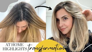 Highlighting HAIR TRANSFORMATION AT HOME Tutorial [upl. by Auginahs]