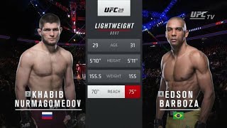 Khabib Nurmagomedov vs Edson Barboza UFC 219  ufc latest fight 291 Full Match Highlights [upl. by Ocirema120]