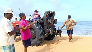 Amazing Seine Net Fishing 😱 Use by the tractor  You Never See That Before \u00100 🚜🦑🦐🦀🐟 negombo1 [upl. by Atalie]