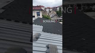 Scfeiling GB standard asphalt shingles on steel installation directsupplier asphaltshingles [upl. by Ahsinehs]