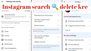 Instagram search history delete Kaise kare  How to Instagram search history delete [upl. by Benedikta]