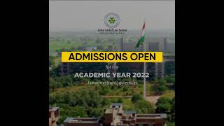 Admissions Open  Jindal Global Law School  Academic Year 2022 [upl. by Atirabrab428]