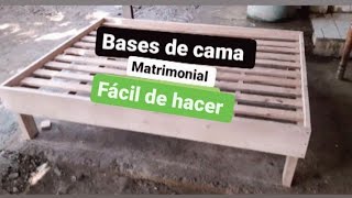 CÓMO HACER UNA BASE para CAMA MATRIMONIAL MUY FÁCIL  HOW TO MAKE A BASE for DOUBLE BED   2020 [upl. by Atilek448]