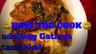 How to cook adobo sa gata na tambakol [upl. by Nnylakcaj413]