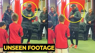 Jurgen Klopp look so humble joking with Man United young ballboys in tunnel  Football News Today [upl. by Brost]