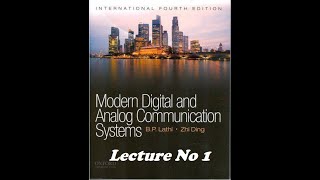 Introduction to Communication Systems Part 1  Lecture No 1 [upl. by Nybbor]