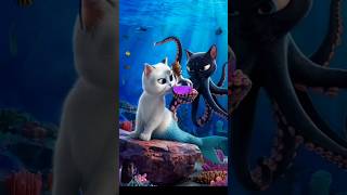 Mermaid Cat Story cat aicat cartoon story mermaid cute [upl. by Anyela]