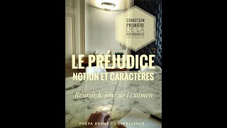 1Le PREJUDICE tout savoir pour réussir 4 Responsabilitédélictuelle crfpa licence [upl. by Wixted]