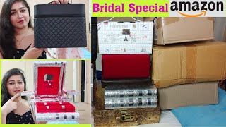 Huge Amazon HaulMakeup box bangle box  Jewellery organisers Bridal Special Video Amazon [upl. by Estas989]