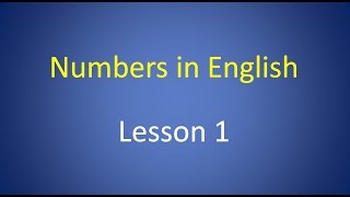 Números en ingles del 1 al 100 primera parte [upl. by Lehmann]