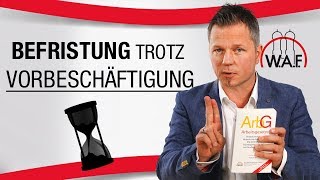 Sachgrundlose Befristung trotz Vorbeschäftigung Geht das  Betriebsrat Video [upl. by Wenoa]