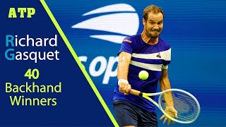 Richard Gasquet 🇫🇷 40 Perfect Backhand Winners [upl. by Damiani]