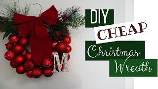 DIY Cheap Christmas Wreath [upl. by Aissatan]