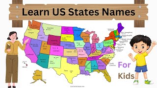 Learn 50 United States of America with Capitals Memorize ALL 50 US States for kids US states names [upl. by Shoshanna891]