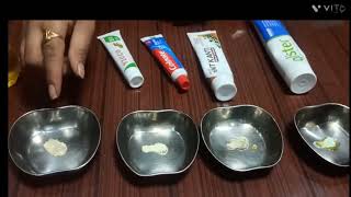 Amway glister toothpaste demo  glister Multiaction fluoride Toothpaste amwayDemo [upl. by Adekahs]