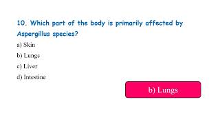 Medical Mycology MCQ Part 1 [upl. by Nylesor211]